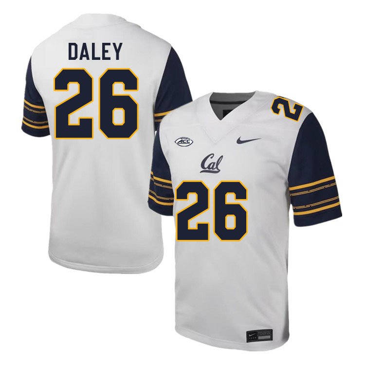 California Golden Bears #26 Grant Daley ACC Conference College Football Jerseys Stitched Sale-White